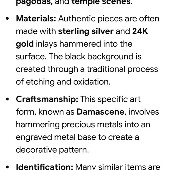 Damascene Japanese earrings. 1940-1980 - Picture 4 of 4